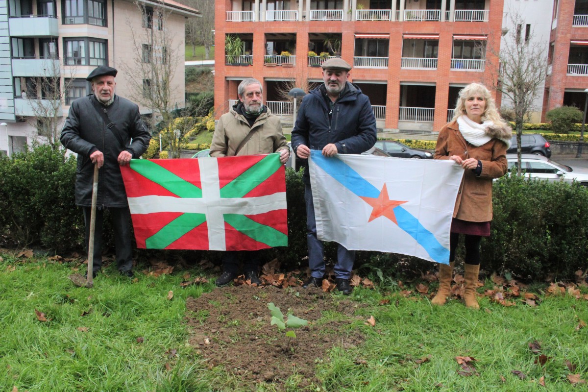 Rosalia de Castrok landatutako pikondoaren adaxka jarri dute Oiartzunen