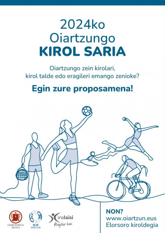 2024ko Kirol Sarirako hautagaiak proposatu daitezke